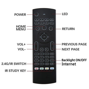 Wireless Backlit Air Mouse/Keyboard with Smart Voice Remote Control