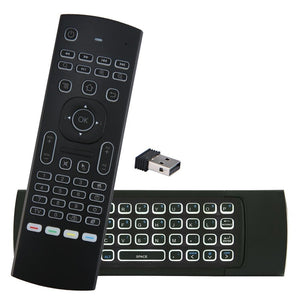 Wireless Backlit Air Mouse/Keyboard with Smart Voice Remote Control